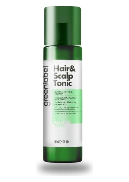 Biotin, Kafein ve Biberiye Suyu Içeren Saç Güçlendirici ve Saç Dökülmesine Karşı Saç Derisi Toniği 200 ml