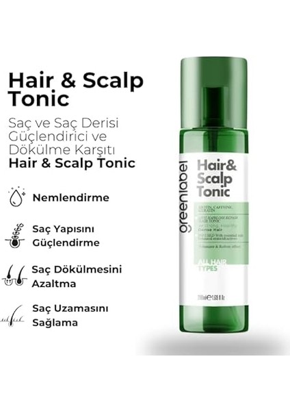 Biotin, Kafein ve Biberiye Suyu Içeren Saç Güçlendirici ve Saç Dökülmesine Karşı Saç Derisi Toniği 200 ml modelleri