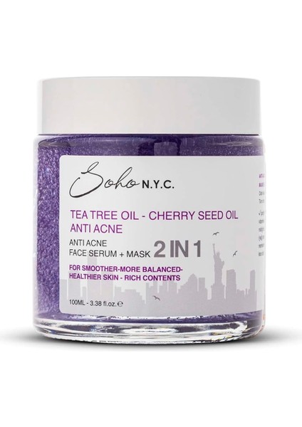 N.y.c. Vegan Anti Acne -Sebum Dengeleyici Durulanmayan Maske Etkili Serum 100 ml