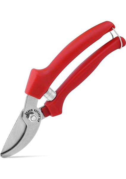 Aslankara Budama Bağ Üzüm Makası Eğri Kırmızı 21 Cm, Telvesse