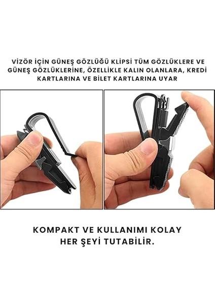 Platinum Araç Içi Gözlük, Kart, Kartvizit Tutucu, Çift Taraflı Klipsli Güneş Gözlüğü Tutucu indirimleri