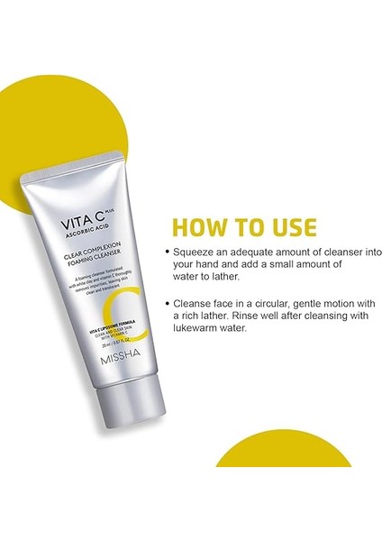 Leke Karşıtı C Vitamini Içerikli Temizleme Köpüğü 120ML Vita C Plus Complexion Foaming Cleanser fırsatları