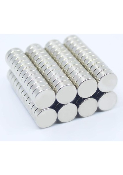 Adet 8x3 mm Yuvarlak Güçlü Neodyum Mıknatıs (Çap 8 mm Kalınlık 3 Mm)