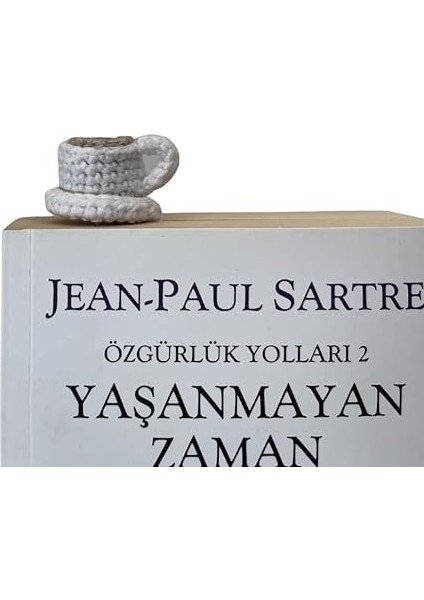 Örgü Kahve Bardağı Kitap Ayracı, Örgü Ayraç, Kitap Aksesuarı, Kitap Severler Için Hediye fırsatları