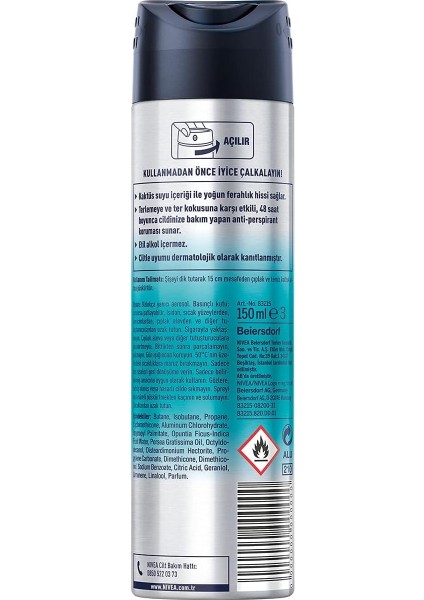 Men Cool Kick Fresh Sprey Deodorant 150 ml 1 Paket (1 x 150 Ml) modelleri