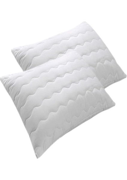 Kapitoneli Yastık Alezi 2'li Pamuklu Fermuarlı Kapitone Yastık Koruyucu Yastık Kılıfı