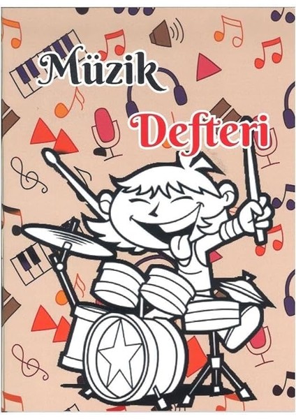 Defteri Büyük Boy A4 40 Yaprak Karton Kapak Sol Anahtarlı Kareli Müzik Defteri 1 Adet Ten Rengi fiyatları