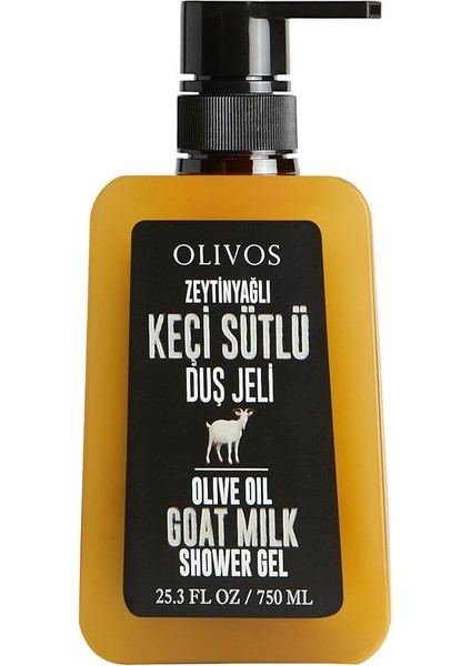 Doğal Zeytinyağlı Duş Jeli - Keçi Sütlü Yumuşaklık, Nemlendirici ve Besleyici, Hassas Ciltler Için Ideal, 750ML | Yoğun Nemlendirme ve Pürüzsüz Cilt (1X750 Ml, Keçi Sütlü)
