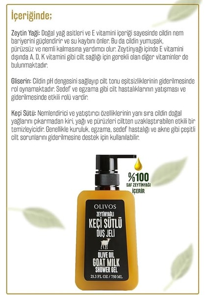 Doğal Zeytinyağlı Duş Jeli - Keçi Sütlü Yumuşaklık, Nemlendirici ve Besleyici, Hassas Ciltler Için Ideal, 750ML | Yoğun Nemlendirme ve Pürüzsüz Cilt (1X750 Ml, Keçi Sütlü) fırsatları