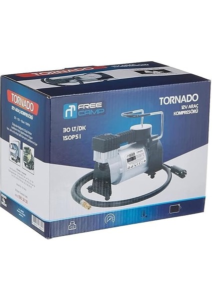 Andoutdoor 360069 Tornado 150 Psı Pompa 12V Pompa Unisex, Gri, Tek Beden indirimleri