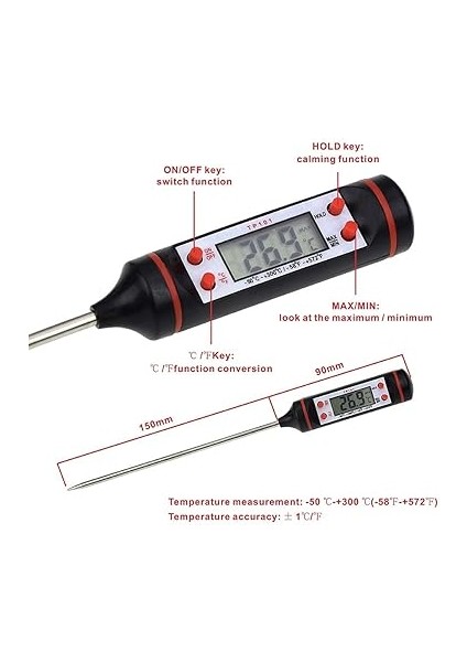 Home Dijital Mutfak Termometresi Dijital Termometre Gıda Termometresi Et Termometresi fırsatları