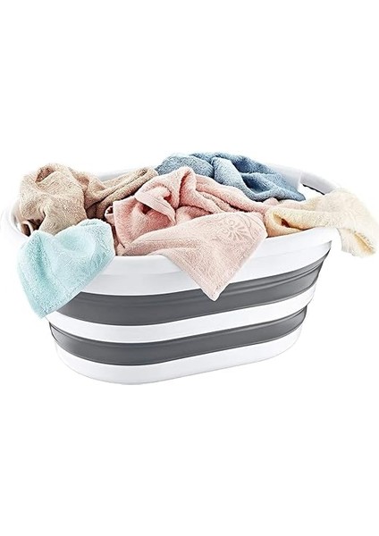 Home Katlanabilir Plastik Çamaşır Selesi Sepeti, Çok Amaçlı Katlanabilir Oyuncak Sepeti, Hafif ve Dayanıklı, Mükemmel Organizasyon ve Depolama Çözümü (27 Litre) fiyatları