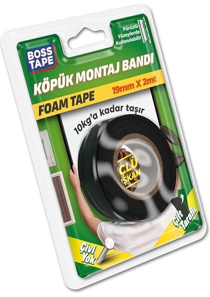 Tape 10 kg Köpük Montaj Aksesuar Yapıştırma Bandı 19MMX2MT fiyatları