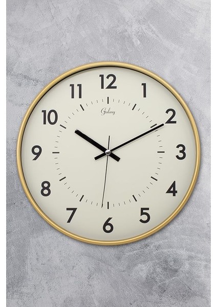 Technology 30 cm Gerçek Cam Sessiz Mekanizma Duvar Saati