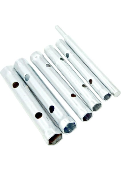 T Kollu Buji Boru Anahtar Seti Kovan Tipi Borulu Lokma Takımı 8-17MM Kollu Set 6 Parçalı