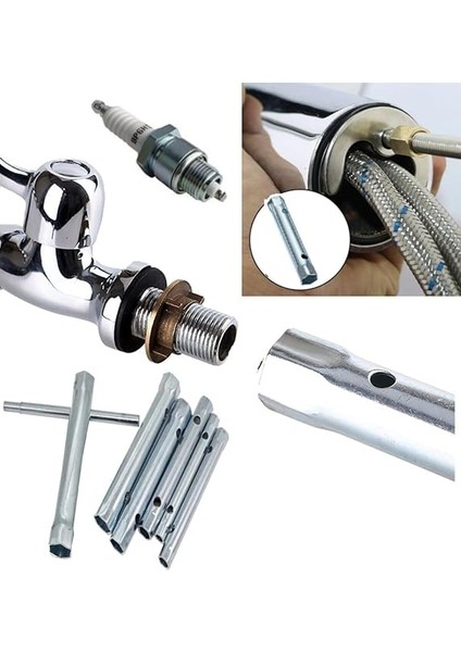 T Kollu Buji Boru Anahtar Seti Kovan Tipi Borulu Lokma Takımı 8-17MM Kollu Set 6 Parçalı fiyatları