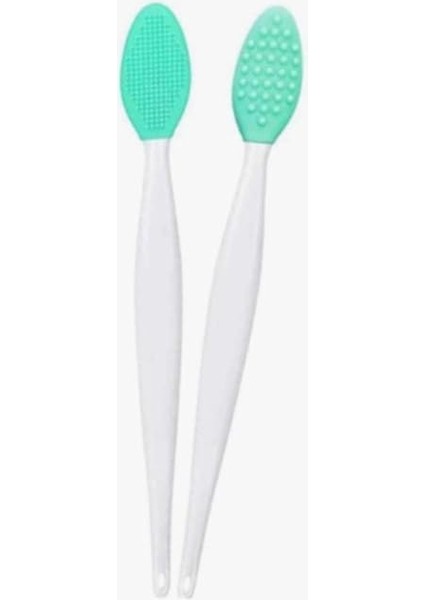 2 Adet Dudak Burun Fırçası Peeling Etkili Gözenek Siyah Nokta Temizleyici Akne Giderici Çift Fırça