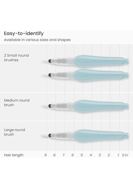 Suluboya Boyama Için Su Fırçası Kalemleri, 4'lü Su Kalemi Seti, Çeşitli Yumuşak Naylon Kıl Ucu Boyutları, Kendinden Nemlendirici, Doldurulabilir Su Fırçası Seti, Aquarelle Mürekkep Için fiyatları