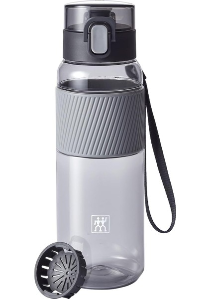 Içecek Şişesi, Bpa Içermez, Fitness, Boş Zaman ve Ofis Için Su Şişesi, Tritan, Gri, 680 ml