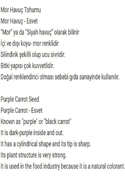 Tarım Ata Tohumu Yerli Mor Havuç Tohumu 1000 Adet Tohum fiyatları