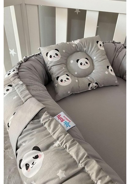 Baby Nest Gri Panda Lüx Tasarım Ortopedik Nest Bebek Yatağı Anne Yanı Bebek Yatağı fiyatları