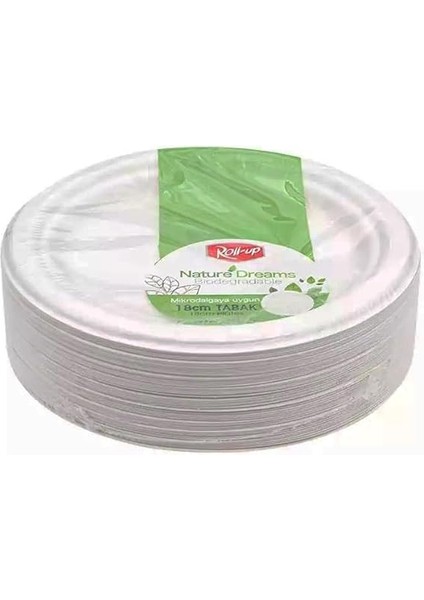 Nature Ekolojik Karton Kağıt Parti Tek Kullanımlık Tabak - 18 Cm. - 50 Adetlik 1 Paket fiyatları