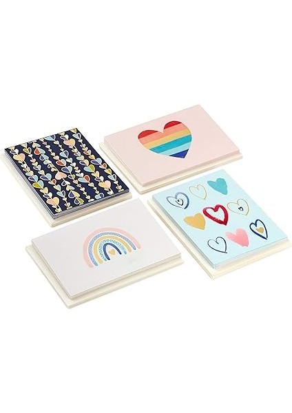 Tüm Durumlar Için Kartlar, Zarflı 24 Boş Kart (Kalpler) modelleri