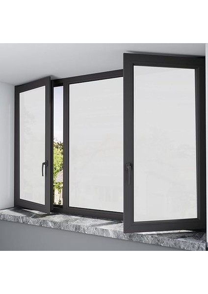 Gizlilik Cam Filmi Buzlu Cam Filmi Yapışkan Olmayan Statik Yapışkan Pencere Filmi Sticker Ev Banyo Ofis Için 44,5 x 200 cm indirimleri