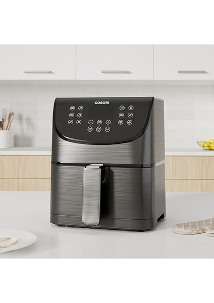 Akıllı Wifi Sıcak Hava Fritözü 5.5 Litre Air Fryer Xxl, Kare ve Çıkarılabilir Basket, 13 Fonksiyon, 100'DEN Fazla Tarif ve 11 Ön Ayar, Bulaşık Makinesinde Yıkanabilir, Siyah fiyatları