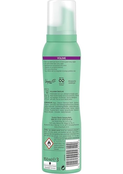 Köpük Volume 150 ml modelleri