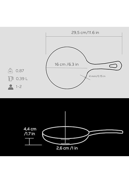 Döküm Mini Yuvarlak Saplı Çap 16 Tava indirimleri