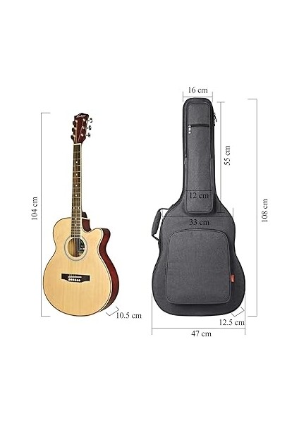 CY0176 18MM Gig Bag Dolgulu Gitar Çantası fiyatları