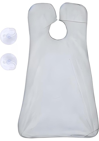 Nada Pratik Sakal Örtüsü Fonksiyonel Çok Amaçlı Renkli Sakal Kesme Önlüğü 2023 Yeni Model Vantuz Dahil Elite Paket (Beyaz)