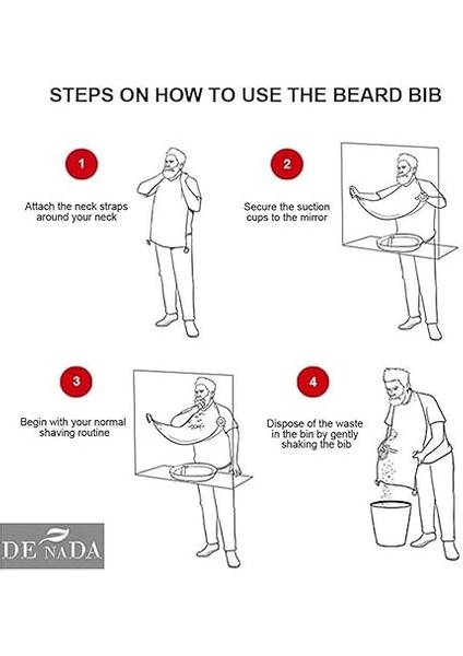 Nada Pratik Sakal Örtüsü Fonksiyonel Çok Amaçlı Renkli Sakal Kesme Önlüğü 2023 Yeni Model Vantuz Dahil Elite Paket (Beyaz) fiyatları