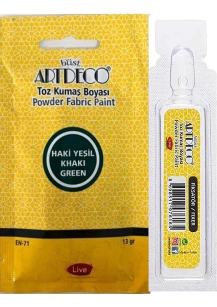 Toz Kumaş Boyası 13 gr Haki Yeşil