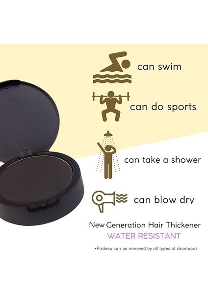 Yeni Nesil Saç Dolgunlaştırıcı Pudra 14 Gr. | Seyrek Saçlar Için Saç Fiberi | Fixdeep Suda Çıkmaz (Koyu Kahve) indirimleri