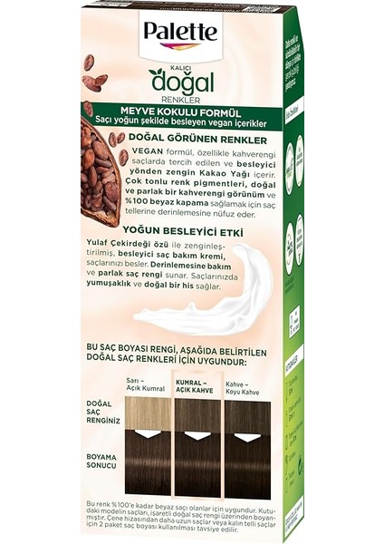 Kalıcı Doğal Renkler 4-0 Amber Kahve Saç Boyası fiyatları