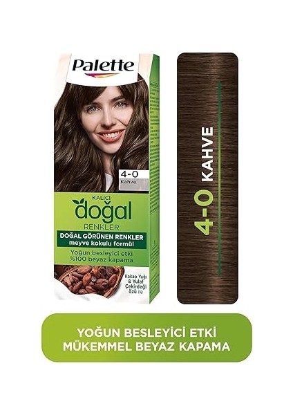 Kalıcı Doğal Renkler 4-0 Amber Kahve Saç Boyası modelleri