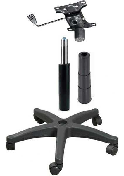 Ofis Koltuğu Yedek Parça Seti Yıldız Ayak Amortisör Tekerlek Teleskop Şase Mekanizma Takımı modelleri