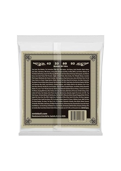 Ball P02070 Earthwood Fosfor Bronz Akustik Bas Telleri, Ölçü 45-95 Orijinal Versiyon fiyatları