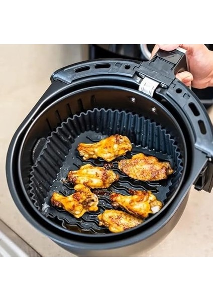 Airfryer Silikon Pişirme Kabı, Kare Hava Fritözü Aksesuarı, Tüm Airfryerlara Uyumlu Yıkanabilir Leke Tutmaz Esnek Fırın Kızartma Tepsisi modelleri