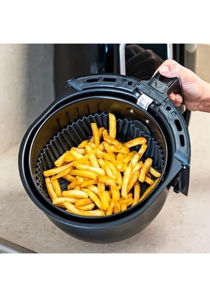 Airfryer Silikon Pişirme Kabı, Kare Hava Fritözü Aksesuarı, Tüm Airfryerlara Uyumlu Yıkanabilir Leke Tutmaz Esnek Fırın Kızartma Tepsisi fırsatları