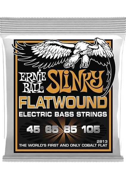 Ball Hybrid Slinky Flatwound Elektrik Bas Telleri, Ölçü 45-105