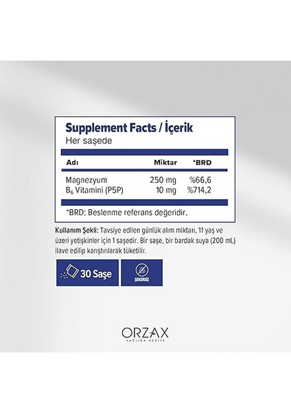 Ocean Extramag 250 Magnezyum Sitrat + P5P 30 Saşe fiyatları