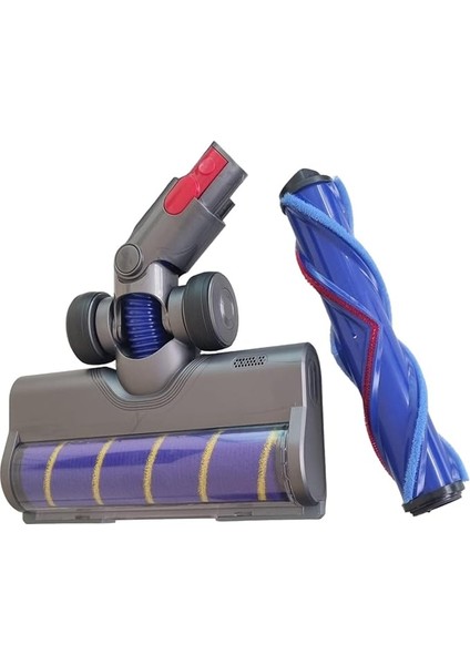 Elektrikli Süpürgeler Için LED Işıklı Döner Zemin Emici Başlık Dyson V7, V8, V10, V11, V15 ile Uyumlu