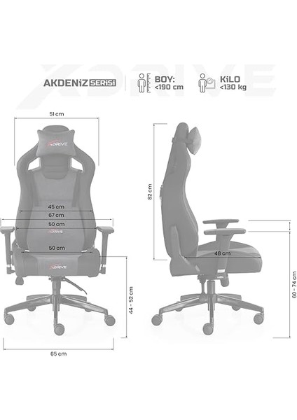 Akdeniz Kumaş Profesyonel Oyuncu Koltuğu Gri/siyah fiyatları
