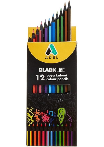 Blackline Boya Kalemi 12 Renk, Tam Boy fiyatları