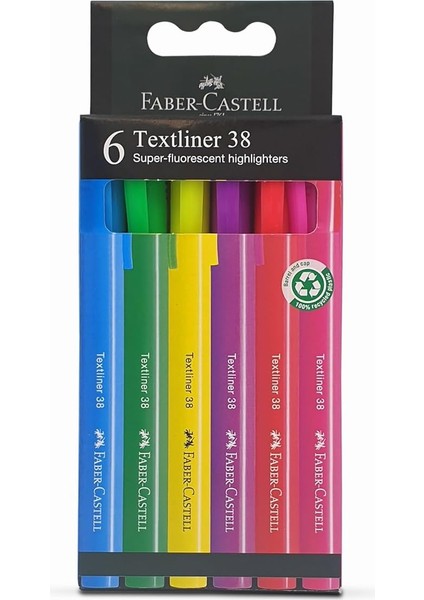 Fosforlu Kalem 38 Neon Renkler 6'lı