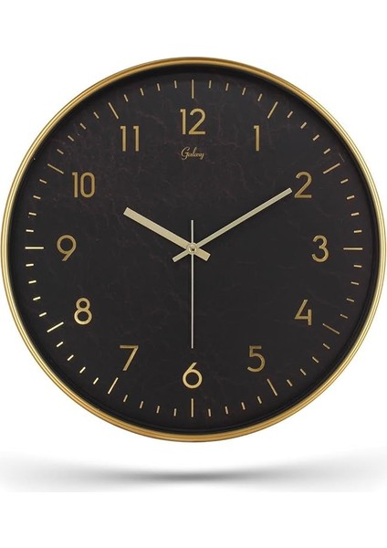 717-A-4 Serisi Klasik Rakamlı Metal Görünümlü Sessiz Akar Modern Duvar Saati 40 cm fiyatları