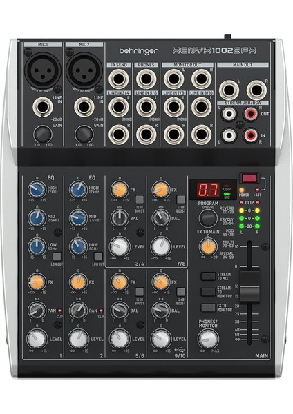 1002SFX Analog Efektli Mikser (Canlı Yayın Mikseri)
